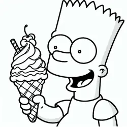 Bart Simpson se zmrzlinou