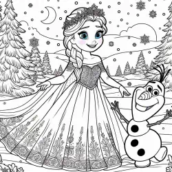 Princezna Elsa a Olaf z Ledového království